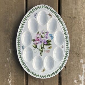 Portmeirion Botanic Garden 12 Inch Egg Shaped Devilled Egg Server Platter